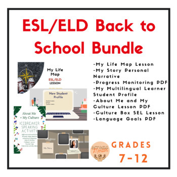 Preview of ESL Secondary Back to School Lesson Plan + Monitoring Bundle