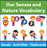 ESL Senses and Nature Vocabulary, Activities, and Flashcards