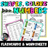 ESL Shapes, Colors & Numbers Flashcards, Worksheets & Activities