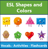 ESL Shapes and Colors - Vocabulary Activities and Flashcards