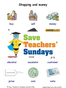esl shopping worksheets games activities and flash cards with audio
