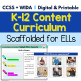 ESL Social Studies, Science, and ELA Curriculum for K-12