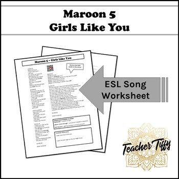 Maroon 5 - Girls like you song and n…: English ESL worksheets pdf & doc