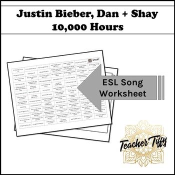 English worksheets: Justin Bieber - One Time