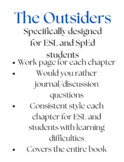ESL, SpEd The Outsiders complete book unit with chapter as
