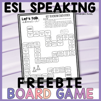 Preview of ESL Speaking Activities Board Game | Freebie