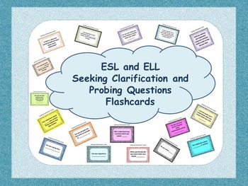 Preview of ESL Speaking Flashcards - Asking Probing  and Clarifying Questions