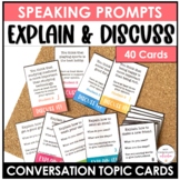 ESL Speaking Topic Prompts - Discussion Activity Cards - E
