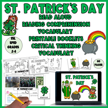 Preview of ESL St.Patrick's Day Newcomer Activities Reading Comprehension Critical Thinking