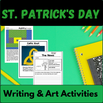 Preview of ESL St. Patrick's Day writing art activities EAL ELL English