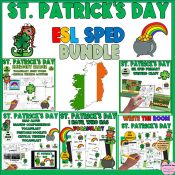 Preview of ESL St.Patrick's Newcomer Activities Reading Vocab Critical Thinking Craft
