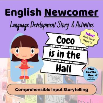 Preview of ESL Story + Activities:  Coco in the Hall