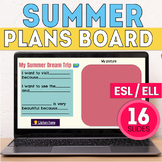 ESL Summer Plans Project - End of the Year Activity - ELL 