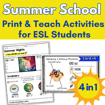 Preview of ESL Summer School Activities for Newcomers