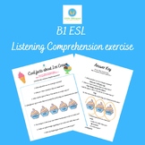 ESL Summer themed listening worksheet - Cool Facts about I