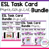 ESL Task Card Bundle, Paper AND Digital Versions