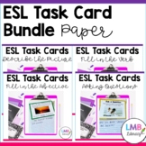 ESL Newcomer Activities Task Card Bundle-Vocabulary Development