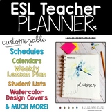 ESL Teacher Planner | Lesson Planner | Plan Book | Print a