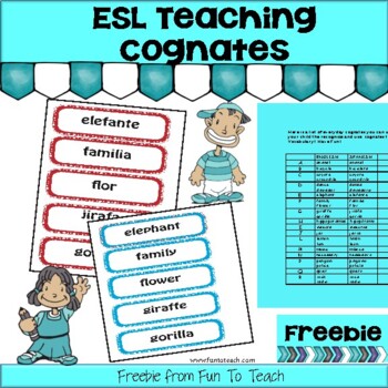 Preview of ESL Teaching Cognates Article