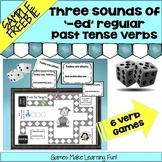 ESL The 3 Sounds of "ed" Past Tense freebie Verb Game