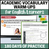 ESL Tier 2 Academic Vocabulary Daily Warm-Ups | Yearlong Bundle