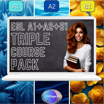 Preview of ESL Triple Pack / Three Courses of ESL Lessons for Low to Mid Levels (A1+A2+B1)