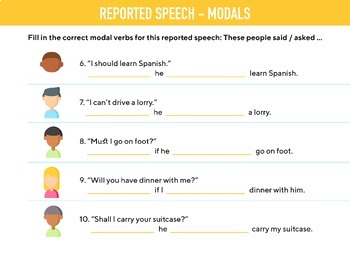 reported speech test upper intermediate