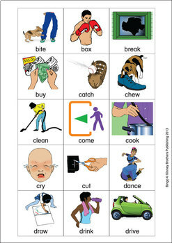 Verb Bingo 1 ESL ELL Newcomer Game by Donald's English Classroom