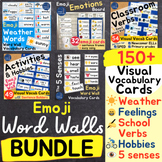 ESL Vocabulary BUNDLE: 5 Essential Emoji Word Walls + Newc