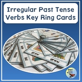 ESL Vocabulary Irregular Past Tense Verbs Key Ring Cards