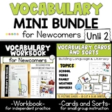 ESL Vocabulary Workbook, Cards and Sorts Mini Bundle for N
