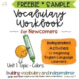 ESL Vocabulary Workbook SAMPLE | Newcomers | Colors