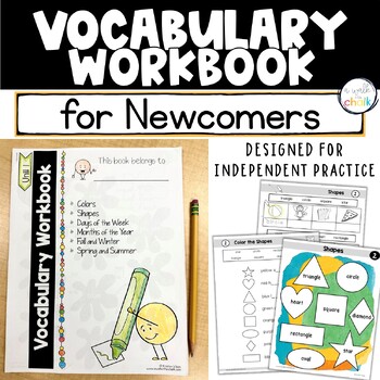 Preview of ESL Vocabulary Workbook for Newcomers- Colors, Shapes, Days, Months, Seasons