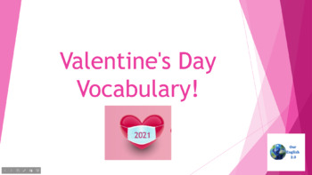 Preview of ESL Vocabulary and Pronunciation - Valentine's Day Vocabulary