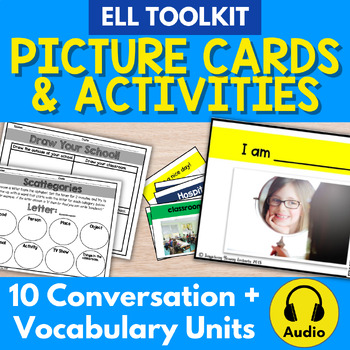 Preview of ESL Vocabulary & Speaking Flashcards Activities - ESL Newcomer Vocabulary Cards