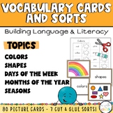 ESL Vocabulary Cards & Sorts - Colors, Shapes, Days of Wee