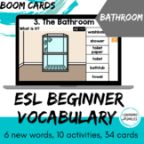 ESL Vocabulary for Beginners: Bathroom (Digital Boom Cards