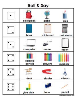 ESL Vocabulary Bundle: School Supplies - The Measured Mom