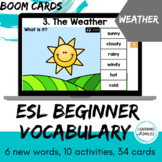 ESL Vocabulary for Beginners: Weather Digital Boom Cards Activity