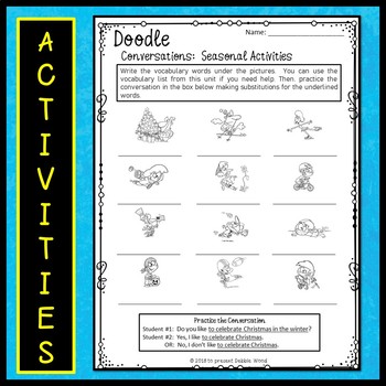 esl weather seasons conversation worksheets by debbie wood tpt