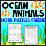 ESL Worksheets: Ocean Animals ESL Vocabulary Word Puzzles 