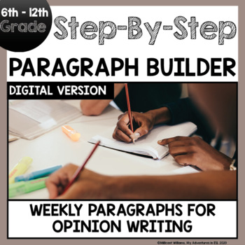Preview of ESL Writing| ESL Distance Learning (Digital)| Opinion Writing