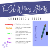 ESL Writing Activity - Summarize a Story ELPAC Test Prep