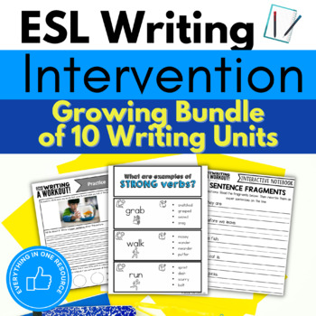 Preview of ESL Writing Curriculum & Activities  | ESL Grammar Worksheets & Games