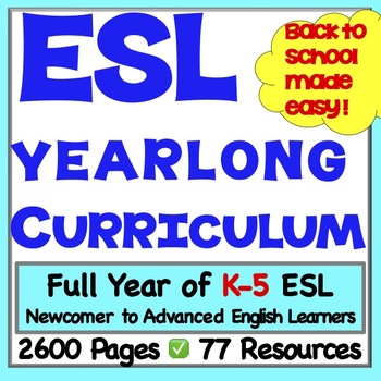 Preview of ESL - ELL Lesson Plans, Picture Cards, Games, ELD Grammar & Newcomer Activities