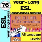 ESL Yearlong Curriculum - Lesson Plans, Games, Vocabulary,