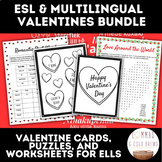 ESL and Multilingual Valentine's Day Bundle | Cards, Works