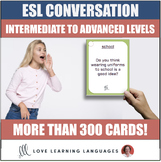 ESL ELL Conversation Starter Cards Bundle - Intermediate t