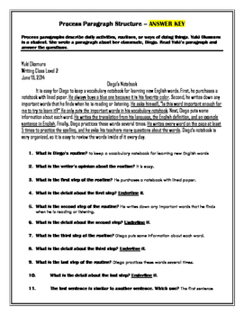 The Writing Process Part 4: Checking Your Paragraph (2 pages + key) - ESL  worksheet by juliag