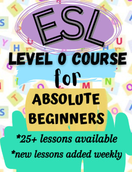 Preview of ESL for BEGINNERS:  8 units - 24 lessons - Level 1 course - online English class